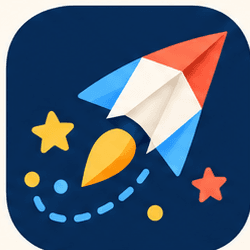 The PaperRocket Kids paper rocket